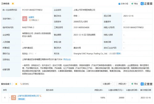 上汽集团成立商贸新公司，拓展信息咨询服务业务